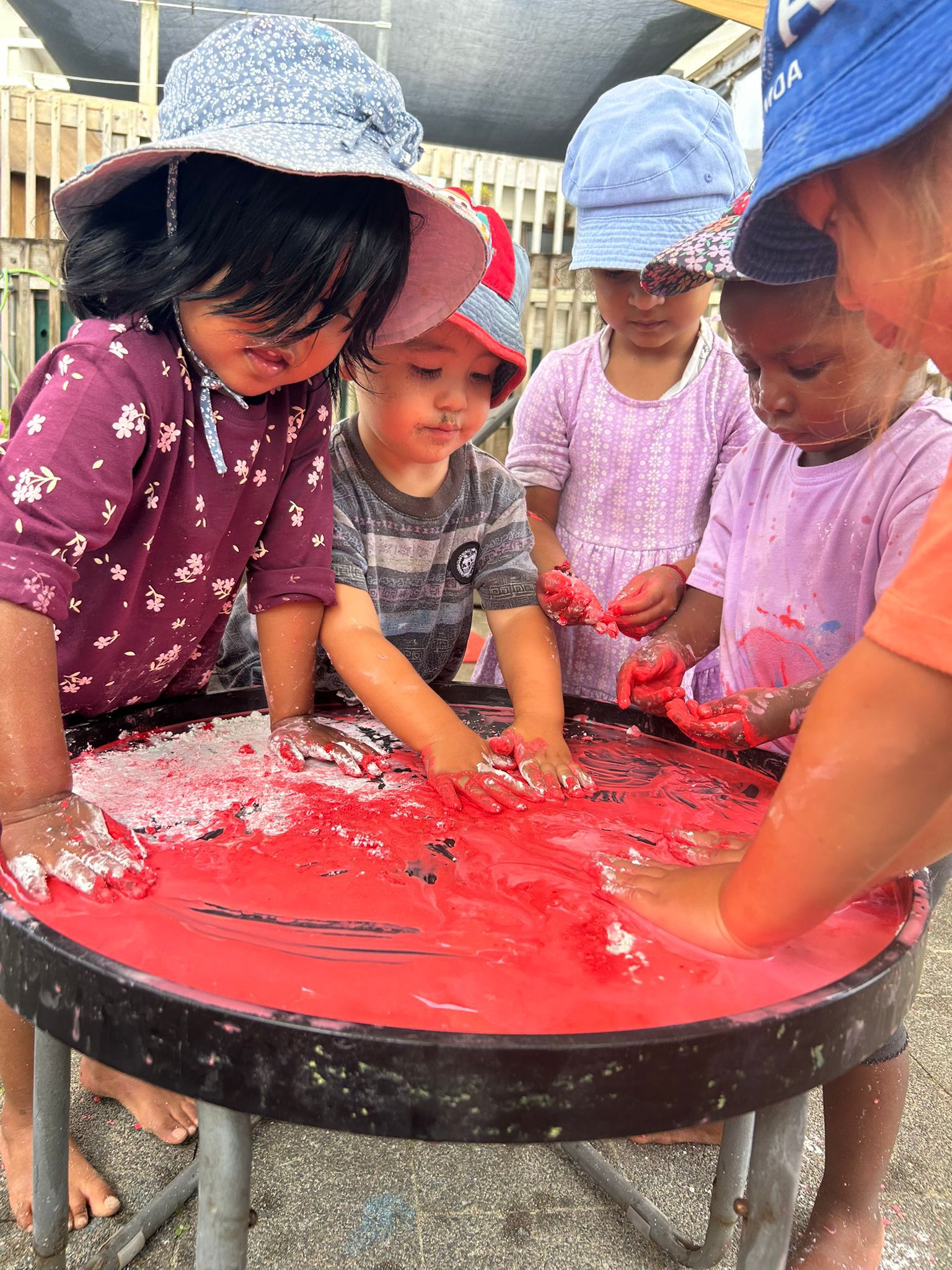 Preschool children learning together